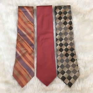 Bundle of 3 Mazzoni 100% Silk Ties